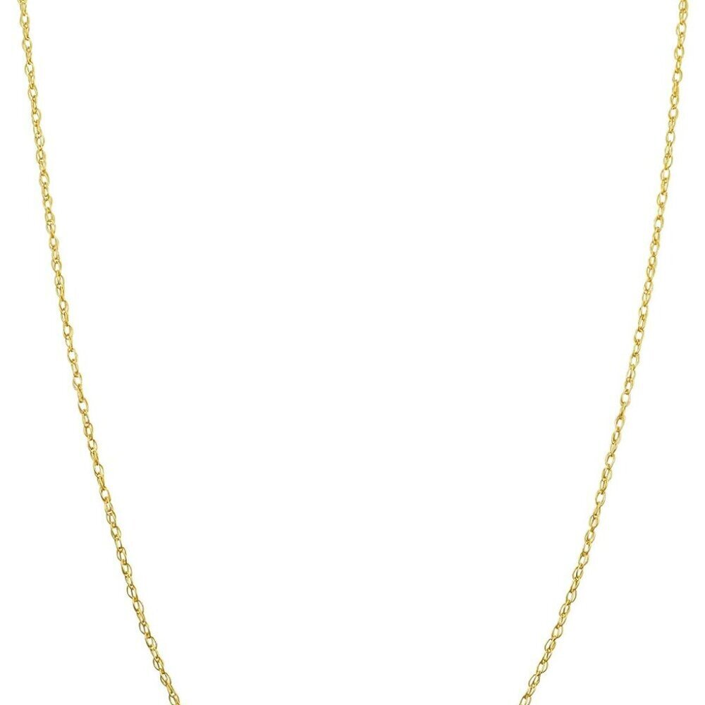 Real 14k Yellow Gold Rope Chain Pendant Necklace for Women 0.7 mm, 0.9 mm, 1 mm,